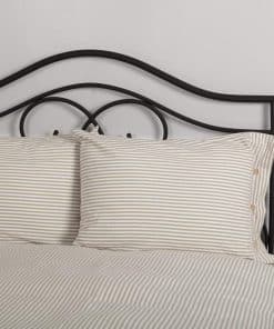 Funda de Almohada Estándar a Rayas en Tono Almazuela para