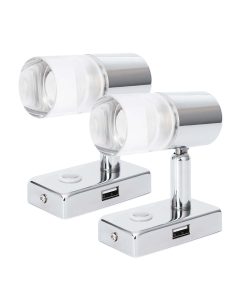 Lámpara de lectura LIGHTEU 12V RV Interior 2.2W con Puerto