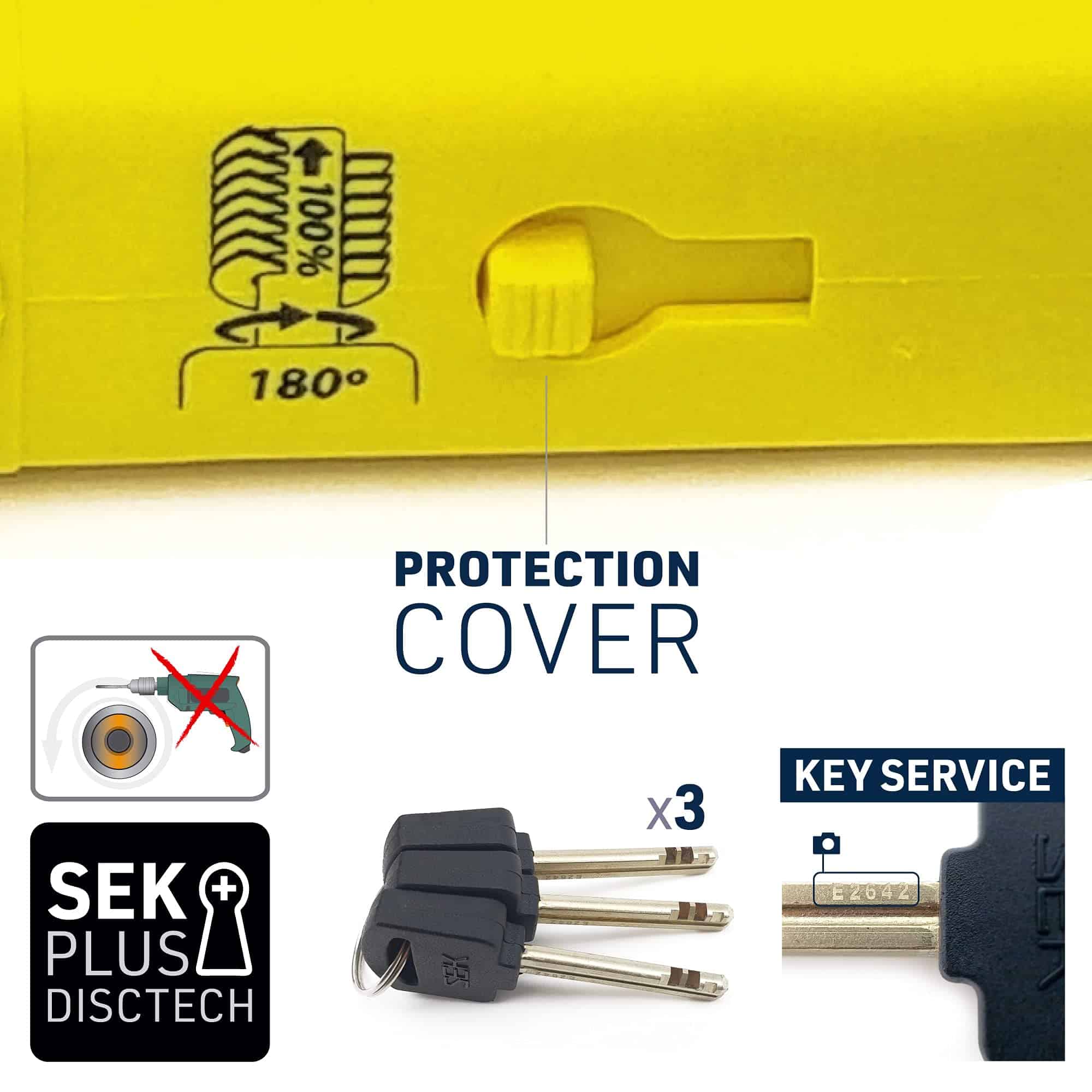 Candado U de alta seguridad Urban UR85250 para motocicleta, - Imagen 6