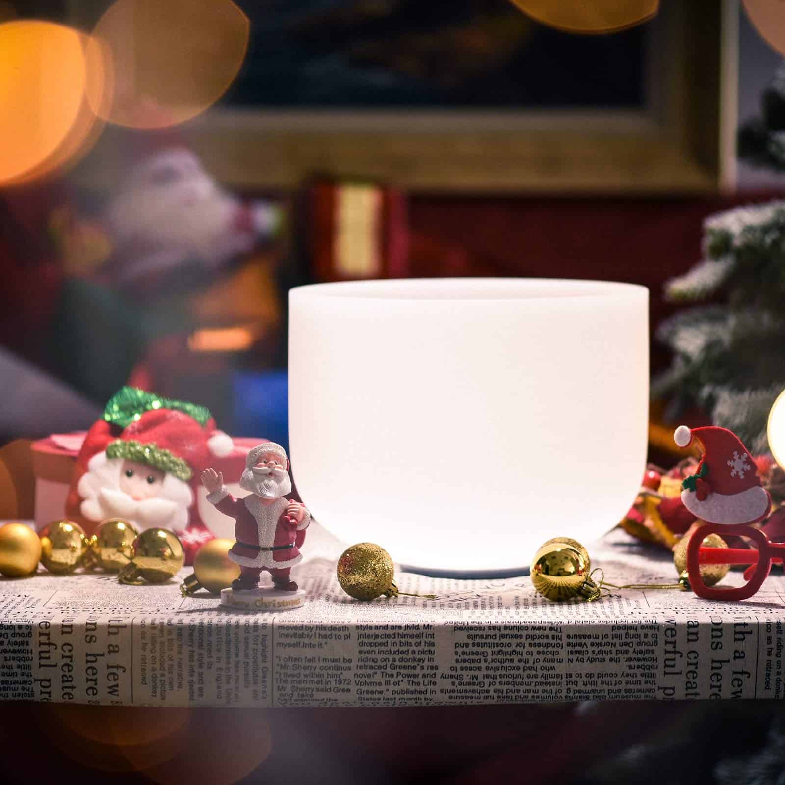 TOPFUND Cuenco Tibetano de Cuarzo 432 Hz Nota F Chakra del - Imagen 4