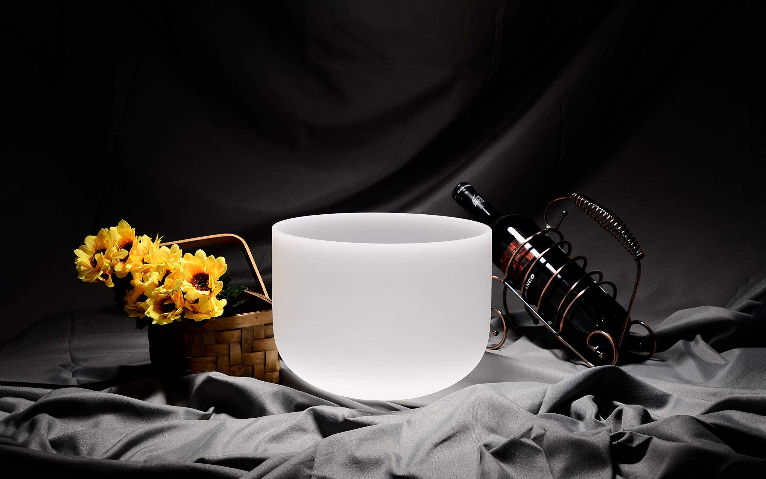 TOPFUND Cuenco Tibetano de Cuarzo 432 Hz Nota F Chakra del - Imagen 8