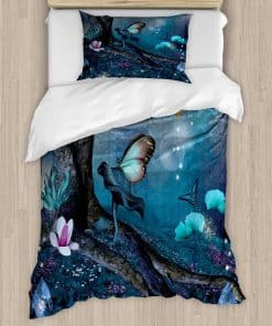 Juego de funda nórdica fantasía Lunarable, bosque encantado