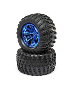 Rueda y Llanta Montada Losi Azul Cromo 2 Tenacity T