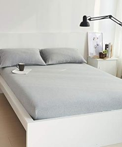 Juego de sábanas ajustables de jersey de -Gris