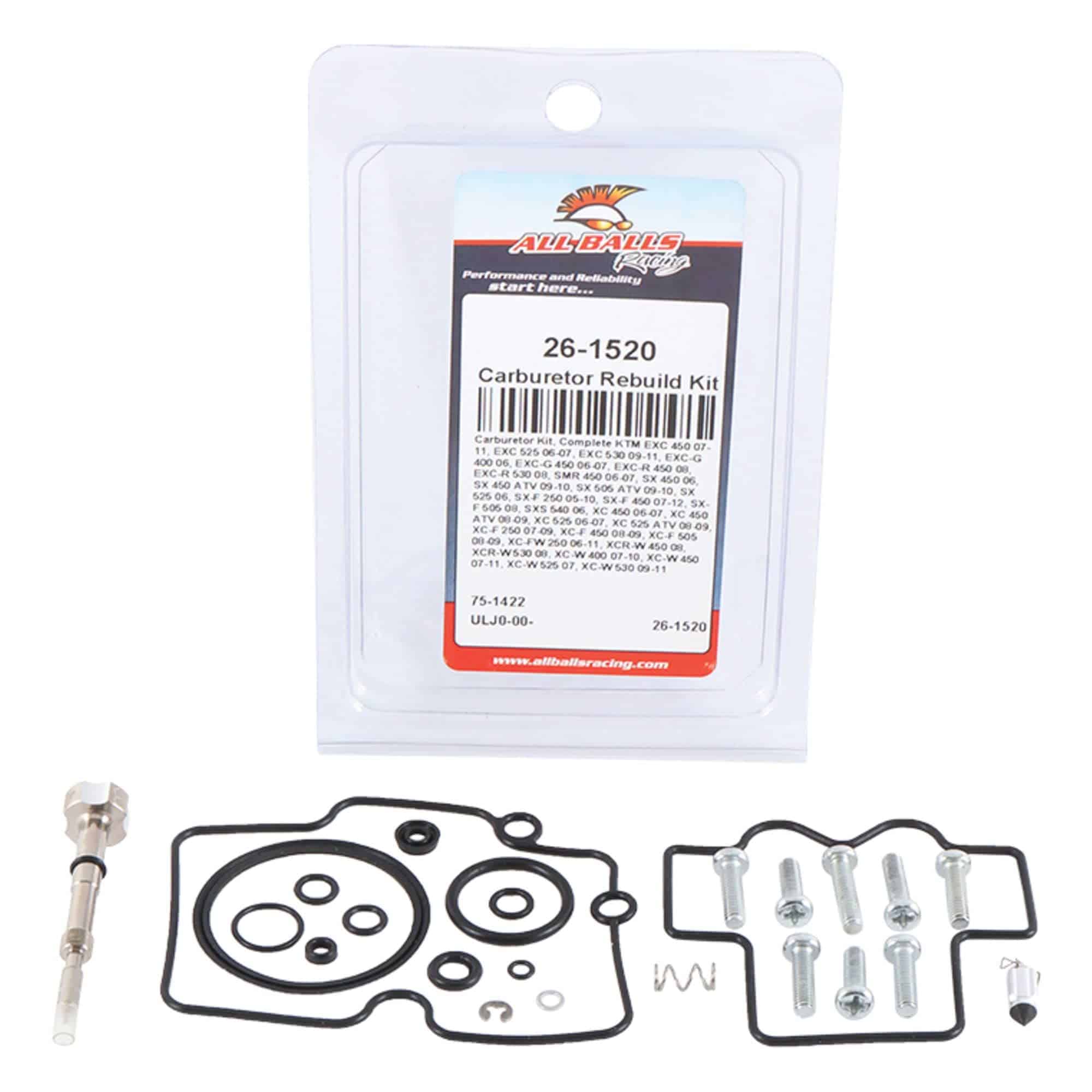 Kit de carburador All Balls Racing 26-1520 Compatible - Imagen 4