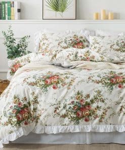 FADFAY Juego de Funda nórdica Floral Tamaño individual 100%