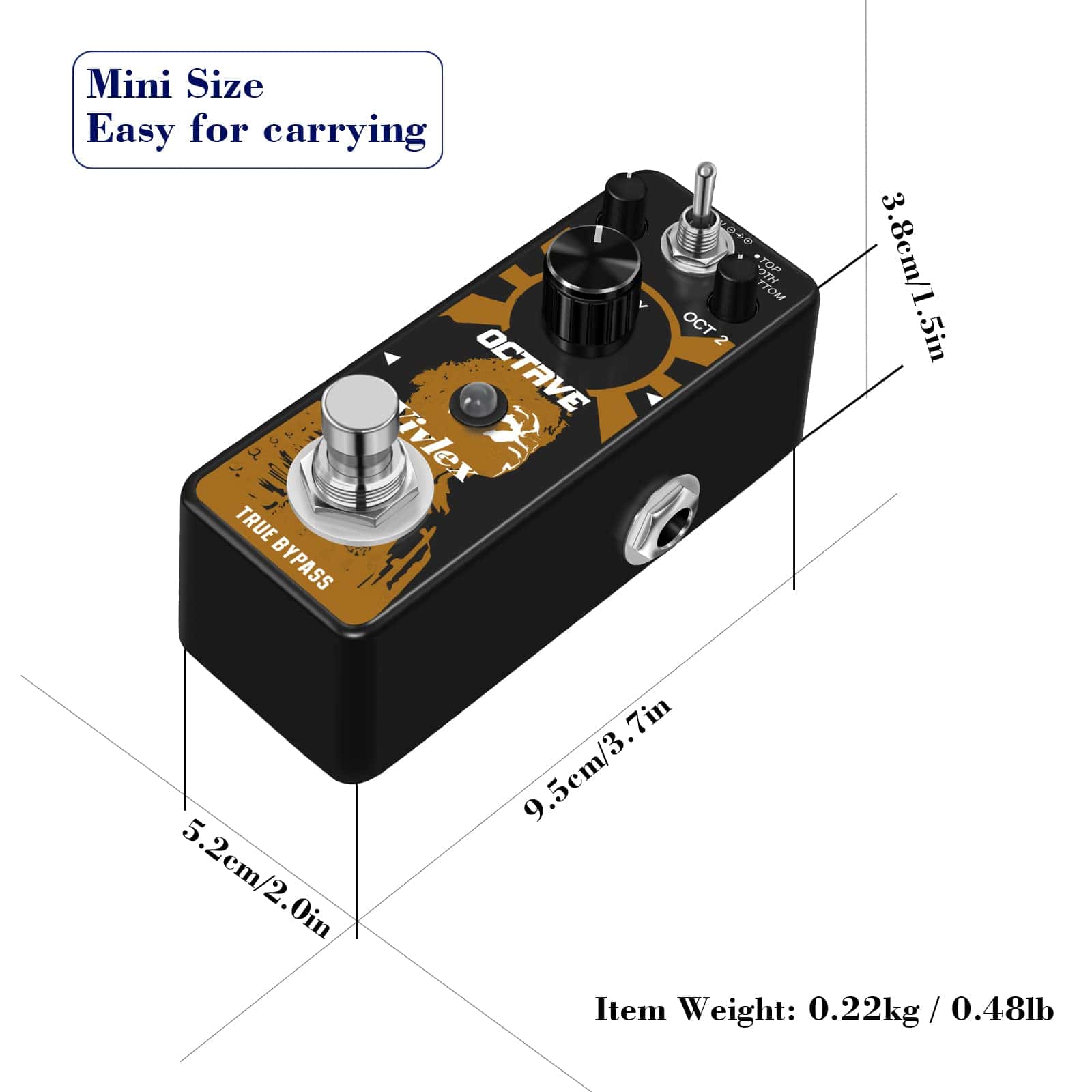Pedal de Efectos de Guitarra Vivlex Octave Generador de - Imagen 5