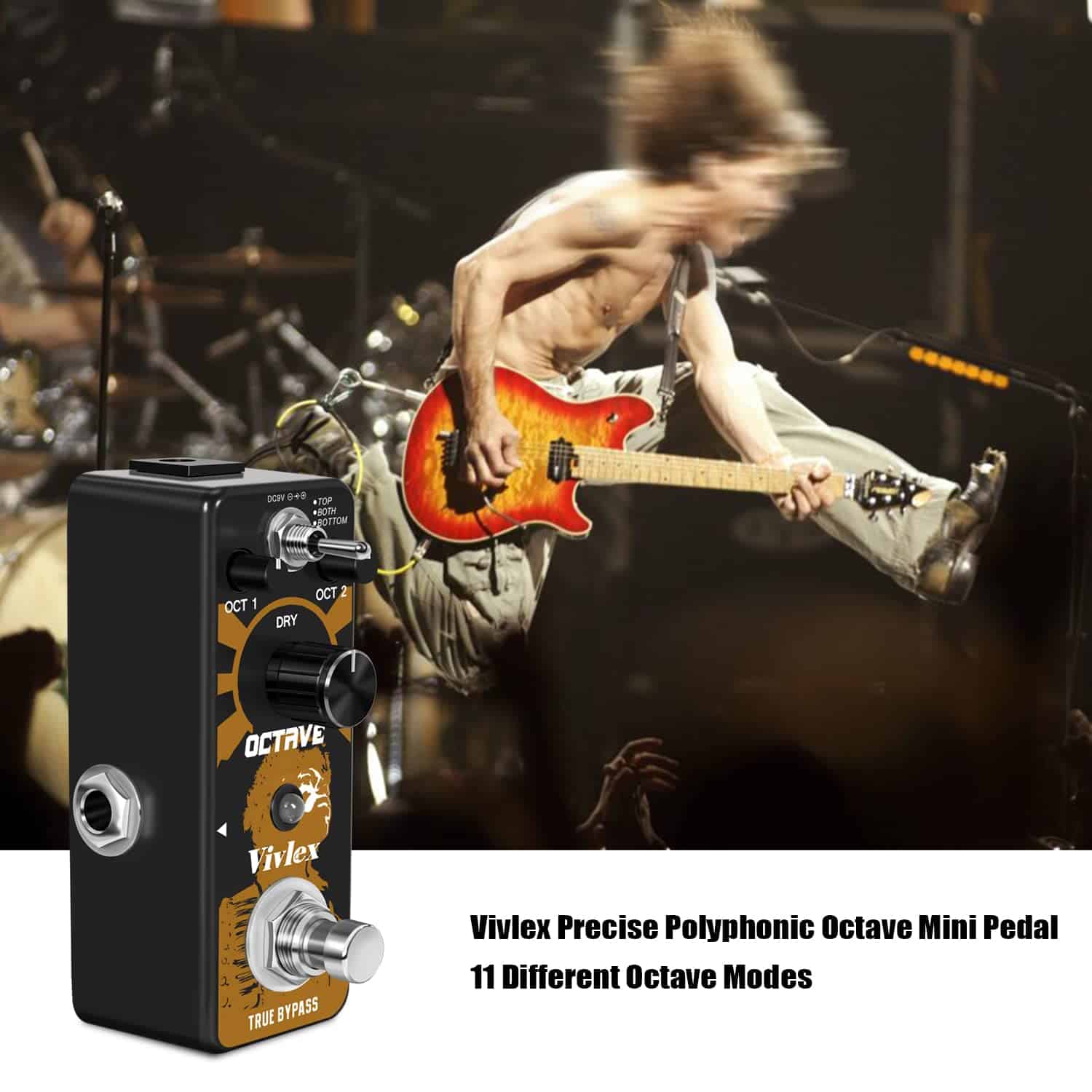 Pedal de Efectos de Guitarra Vivlex Octave Generador de - Imagen 3