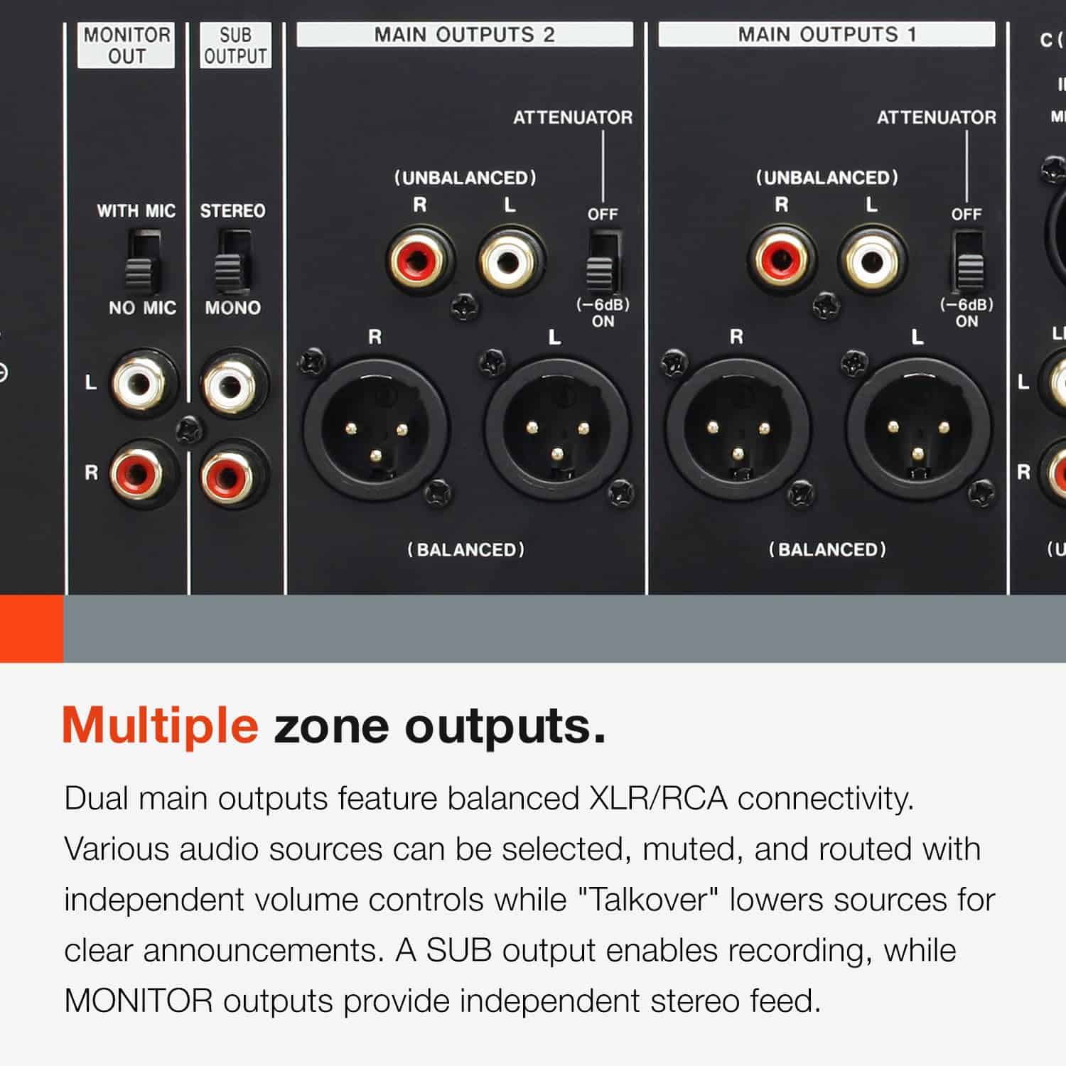 Mezcladora de Audio de Zona de Montaje en Rack de 7 Canales - Imagen 6