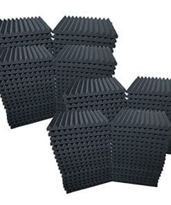 96 Paquete Panel de Espuma Acústica Cuña para Estudio Negro