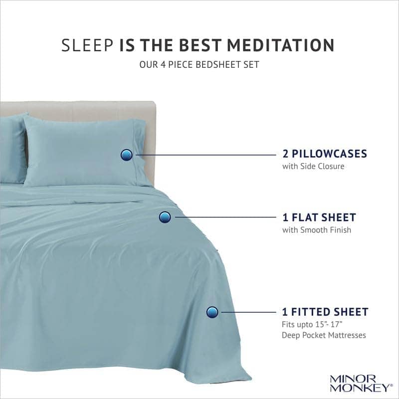 Juego de Sábanas de Algodón Egipcio 100% para Cama Queen - Imagen 5