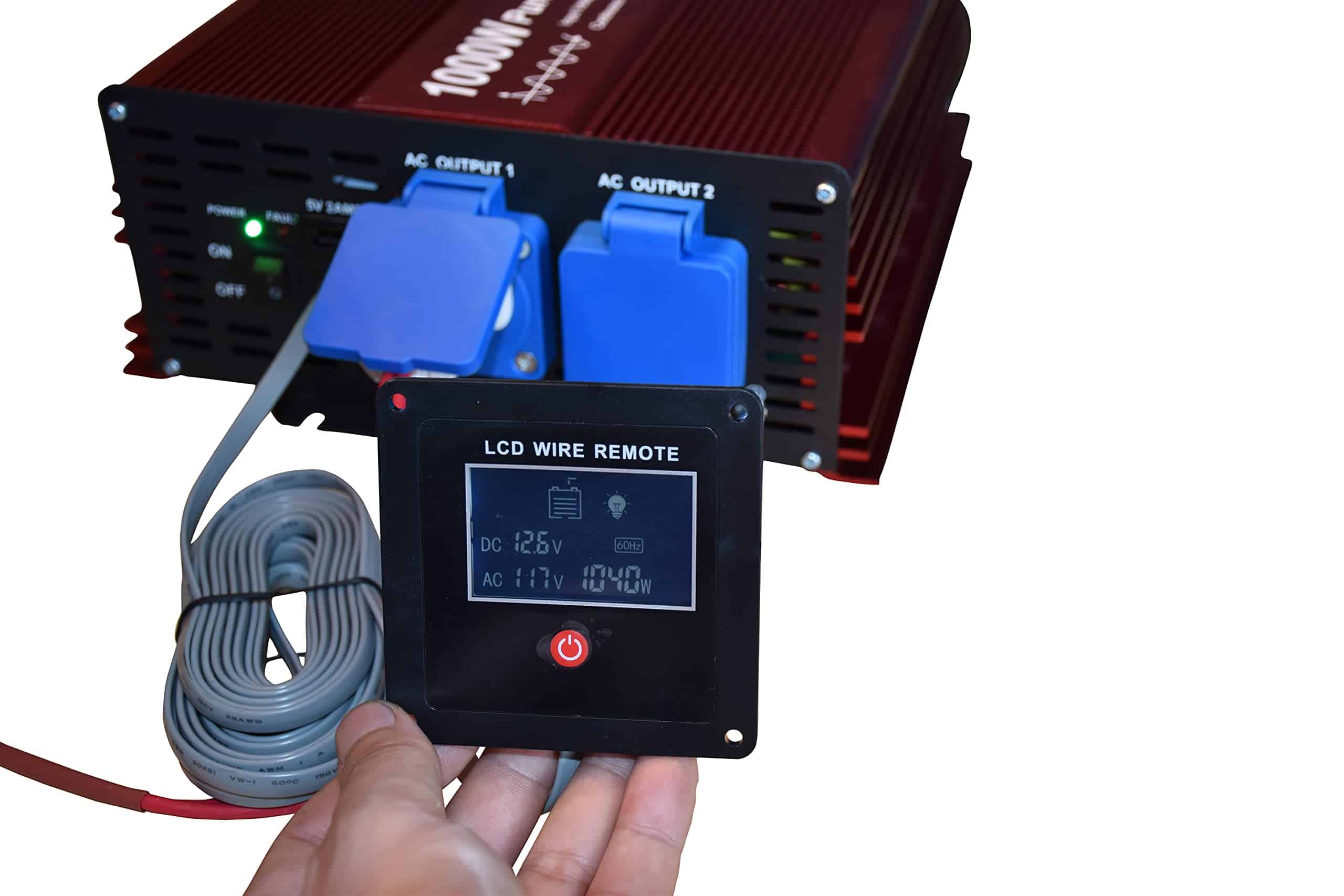 Inversor de Onda Sinusoidal Pura de 1000W 12V a 120V AC con - Imagen 5