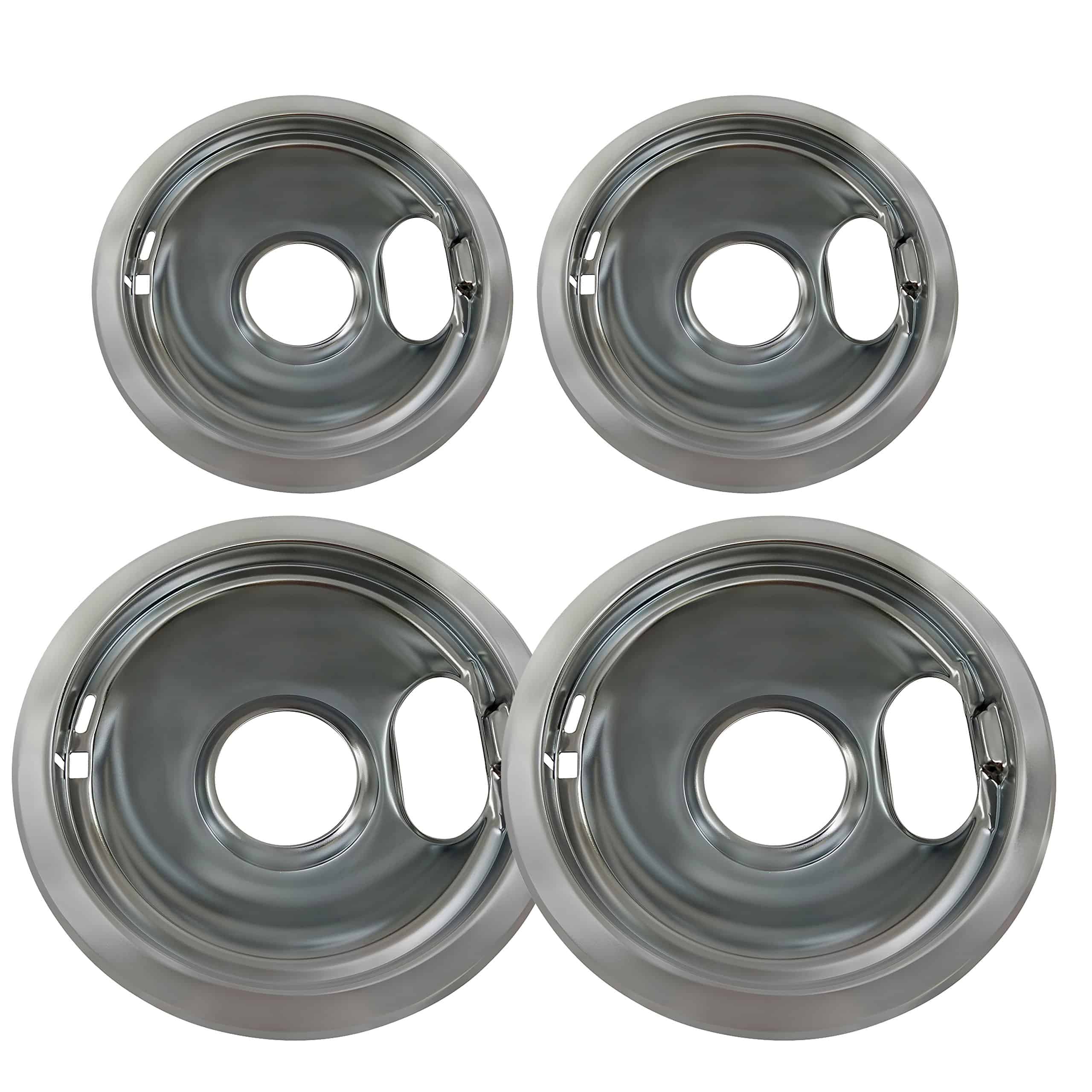 Juego de 4 (2) Drip Pans de Reemplazo Hechos en EE. UU. 6"