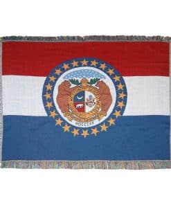 Manta de tapiz tejido de la bandera del estado de Missouri