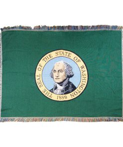 Manta de tiro tejida con la bandera del estado de