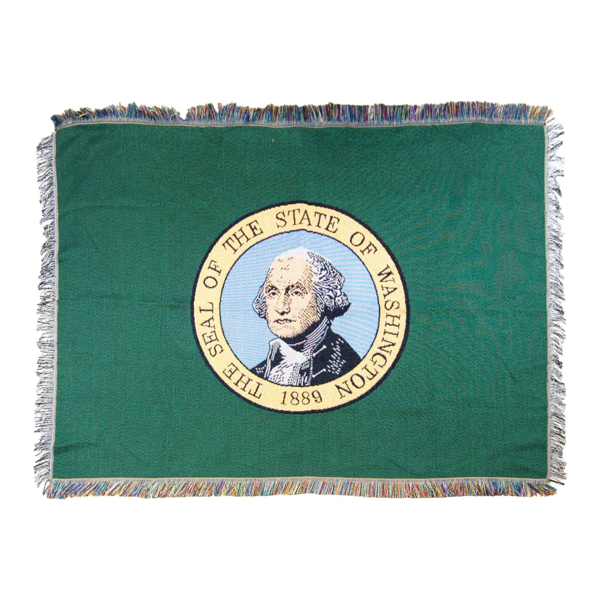 Manta de tiro tejida con la bandera del estado de