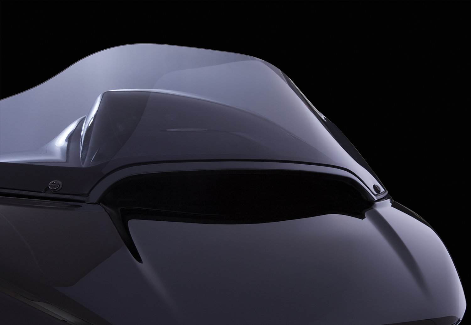 Recorte de parabrisas central (negro) para Harley Davidson