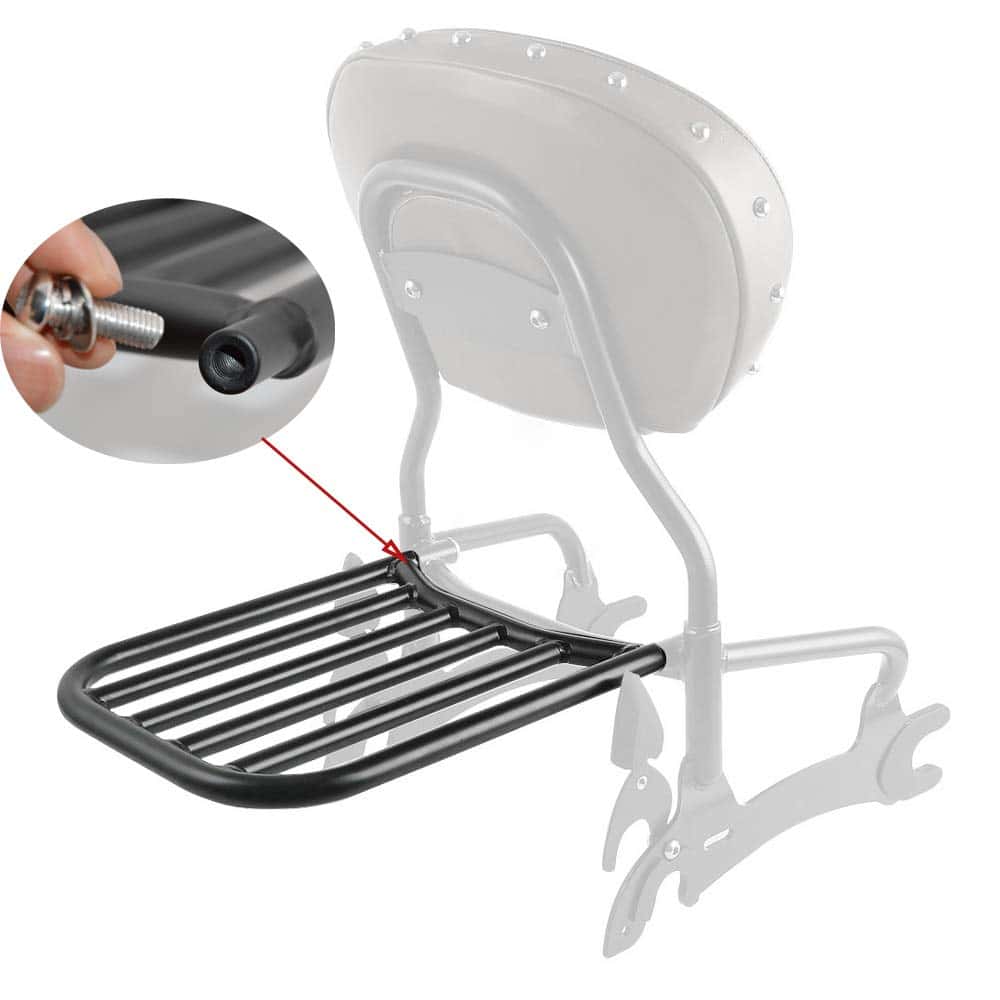 Respaldo Negro con Portaequipajes Compatible con Indian - Imagen 4