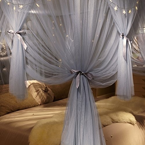 Cortina de cama con dosel Nattey para cama infantil - - Imagen 5