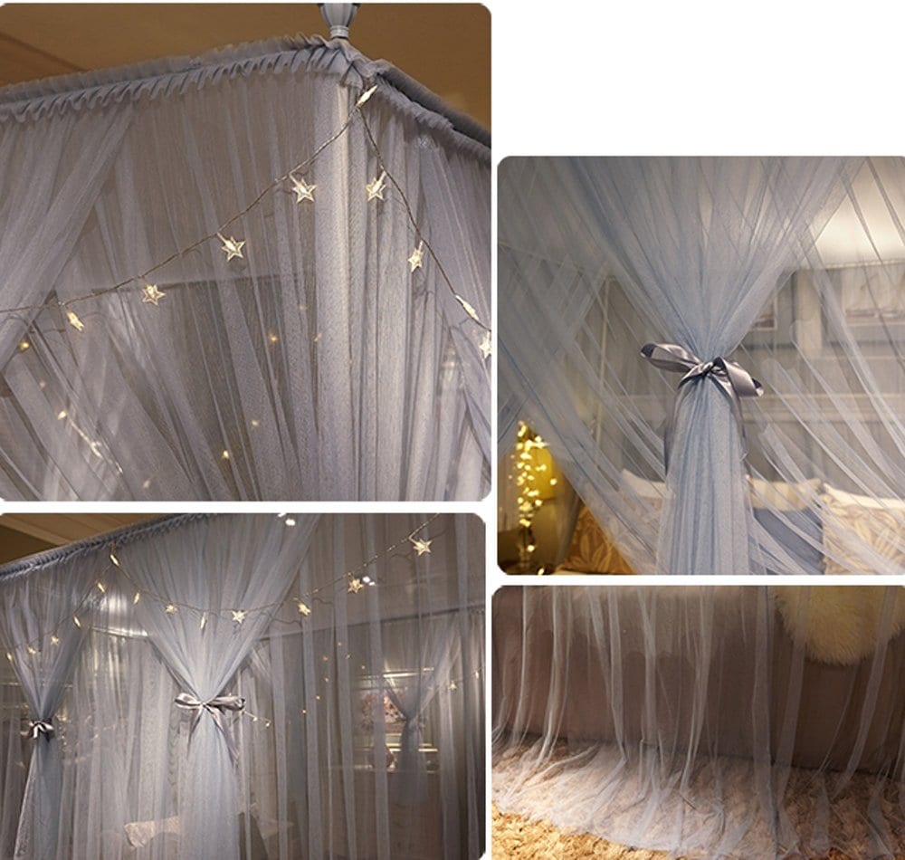 Cortina de cama con dosel Nattey para cama infantil - - Imagen 4