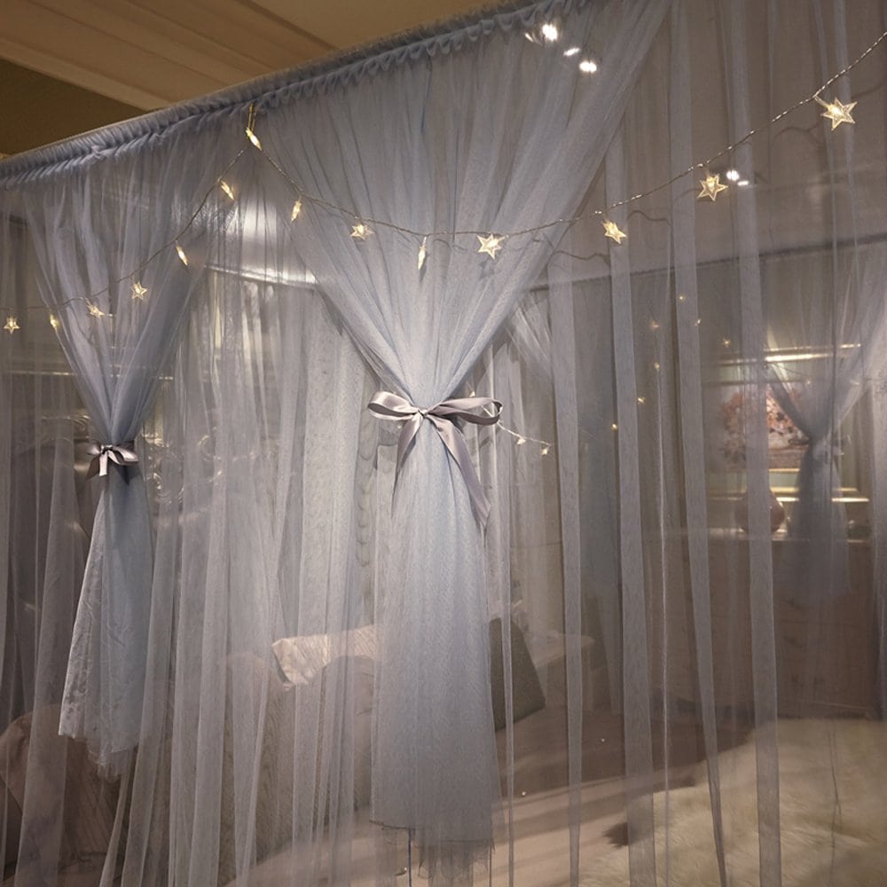 Cortina de cama con dosel Nattey para cama infantil - - Imagen 7