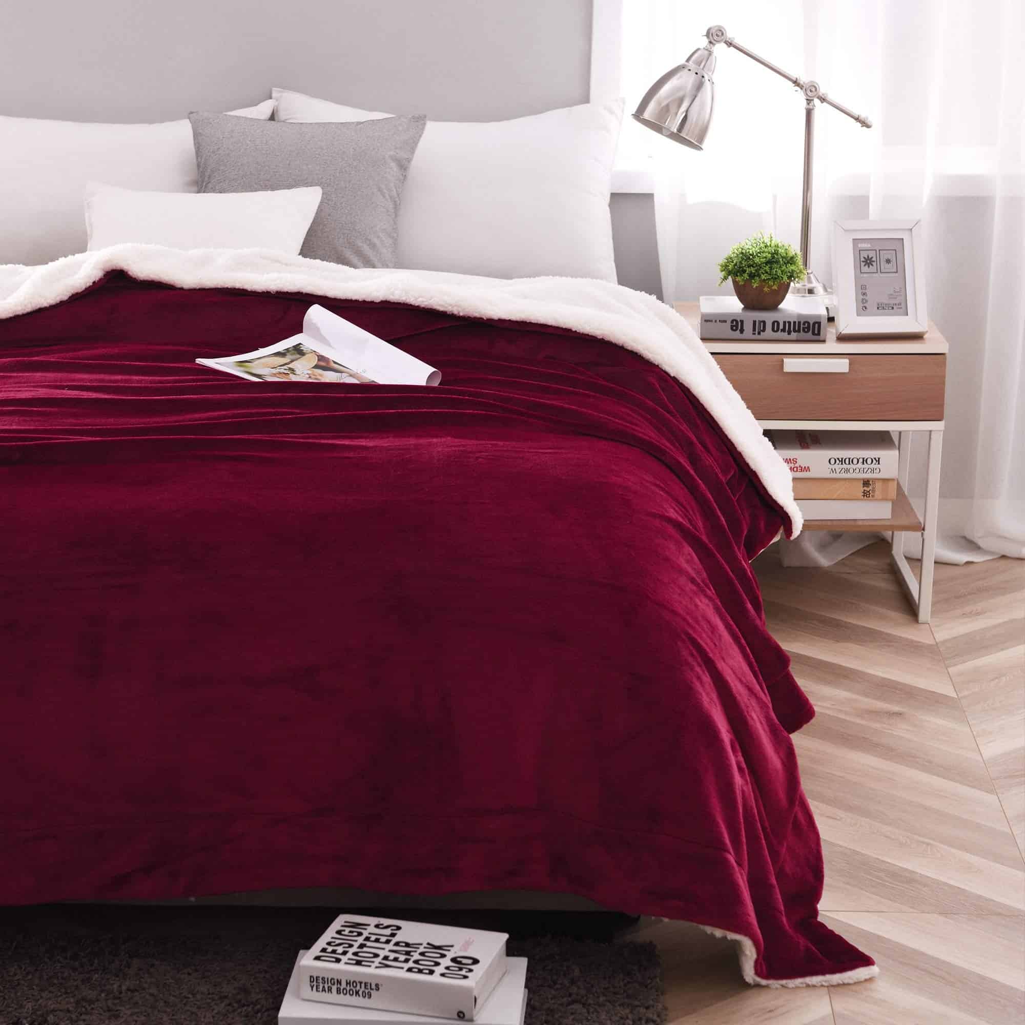 Manta Sherpa NANPIPER Twin Gruesa y Cálida para Invierno, - Imagen 8