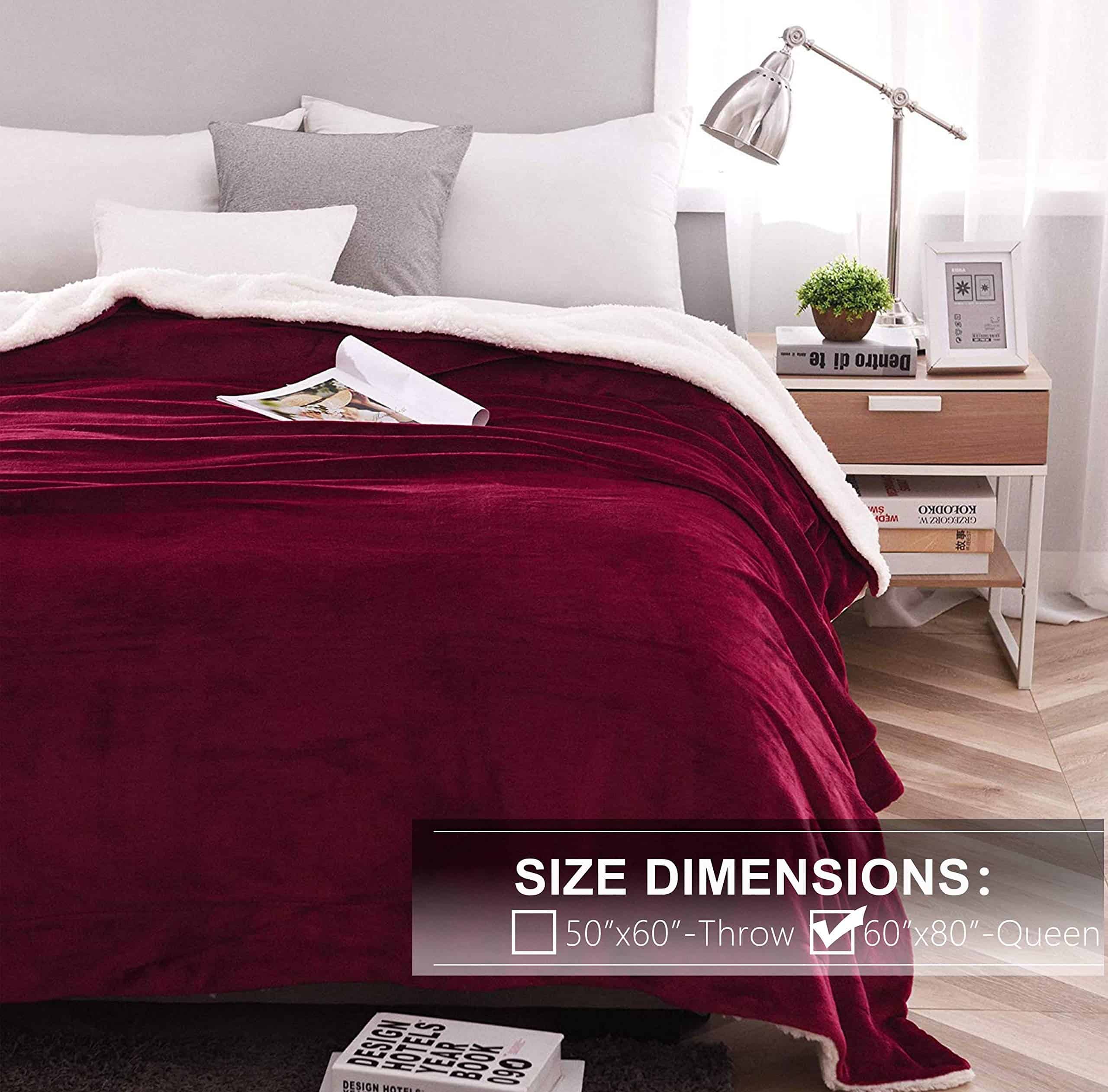 Manta Sherpa NANPIPER Twin Gruesa y Cálida para Invierno, - Imagen 3