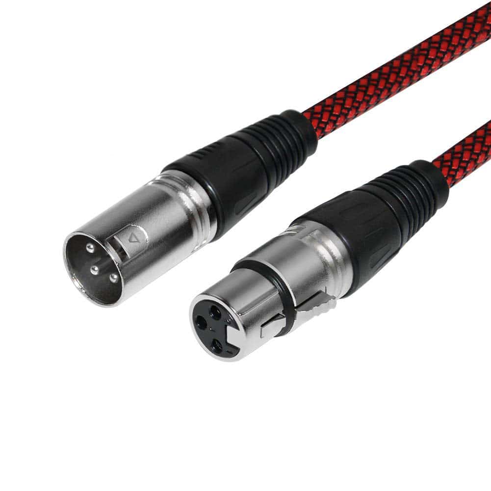 Cable XLR FURUI de 15 pies 2 Paquetes Macho a Hembra, Cable