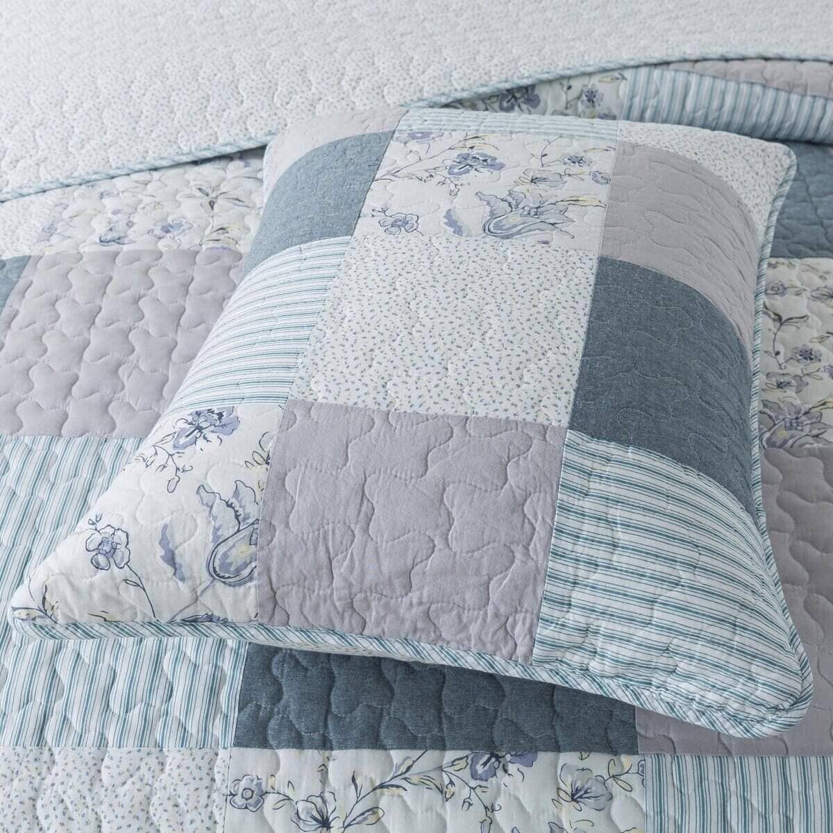 Juego de edredón de retazos de algodón SLPR Coastal Dream - - Imagen 5