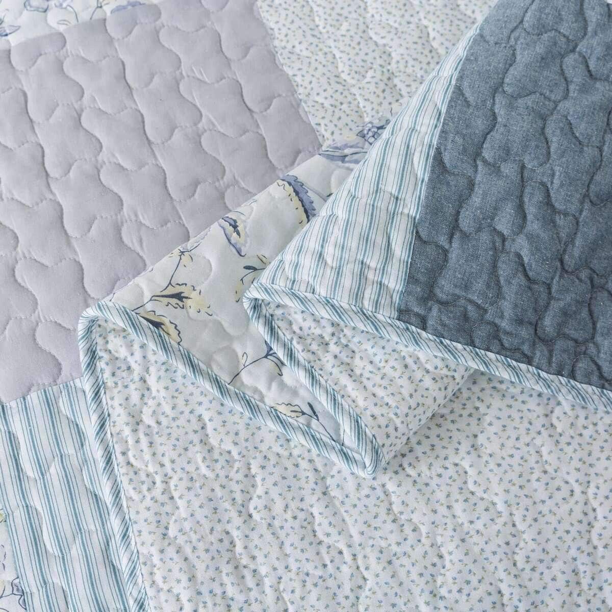 Juego de edredón de retazos de algodón SLPR Coastal Dream - - Imagen 8