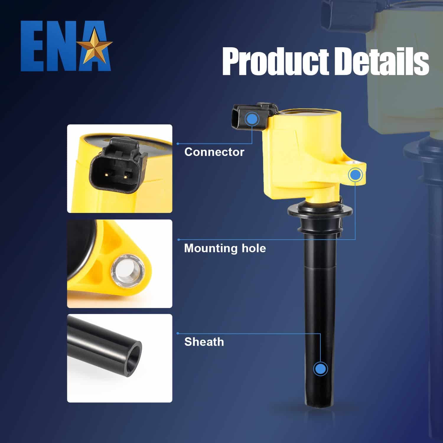 ENA Juego de 6 Paquetes de Bobinas de Encendido Amarillas - Imagen 3