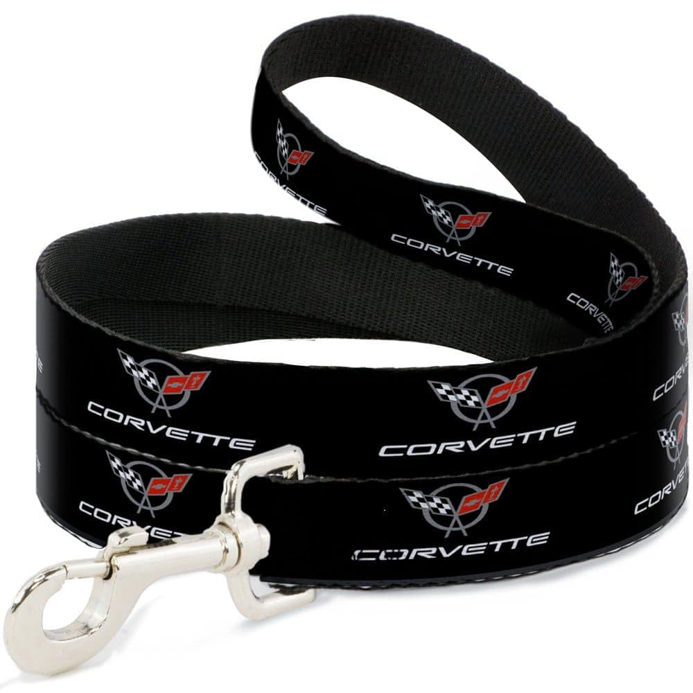 Correa para perro Corvette C5 Logo Negro Gris Blanco Rojo