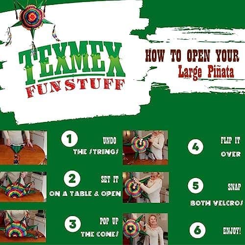 Piñata de Estrella Mexicana X-Large con Conos Rojos Extra - Imagen 8