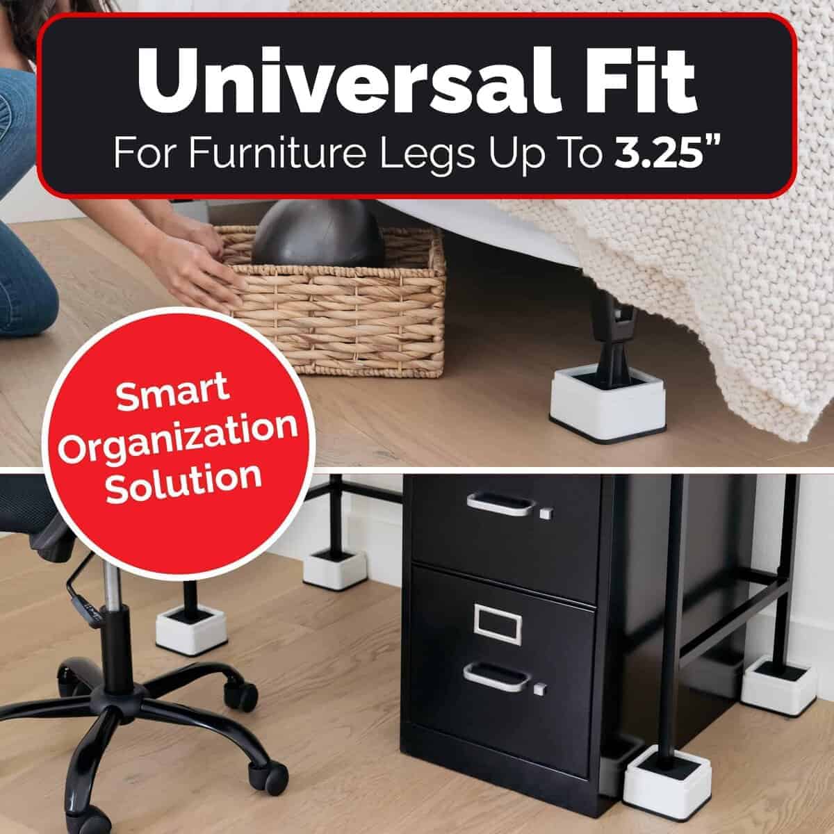 Elevadores de cama iPrimio - Cuadrados, Elevación de 2 - Imagen 7