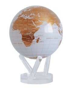 MOVA Globe Metálico Blanco y Oro 4.5"