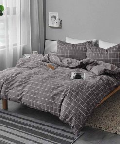 Juego de funda nórdica Nanko Queen Gris, 3 piezas 1200 TC