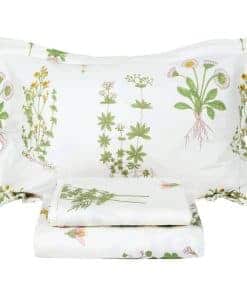 Juego de sábanas verde Shabby Floral FADFAY 100% Algodón