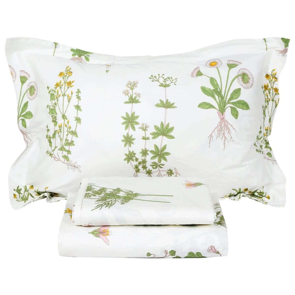 Juego de sábanas verde Shabby Floral FADFAY 100% Algodón