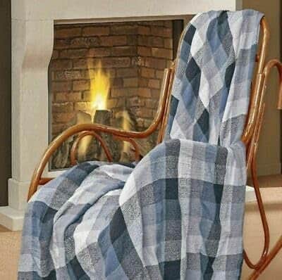 Manta de lino puro 100% (Azul) - Imagen 3