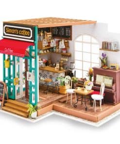 Kit de Casa de Muñecas Miniatura para Armar - Cafetería de