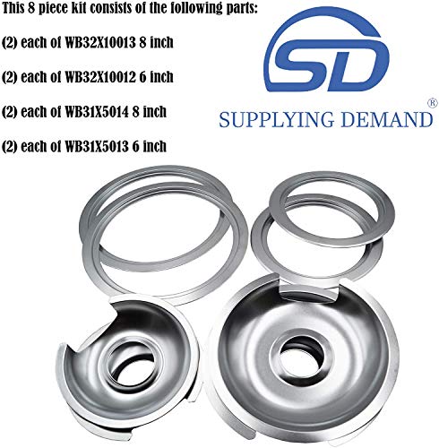 Kit de reemplazo de 8 piezas para sartén y anillo cromados - Imagen 7