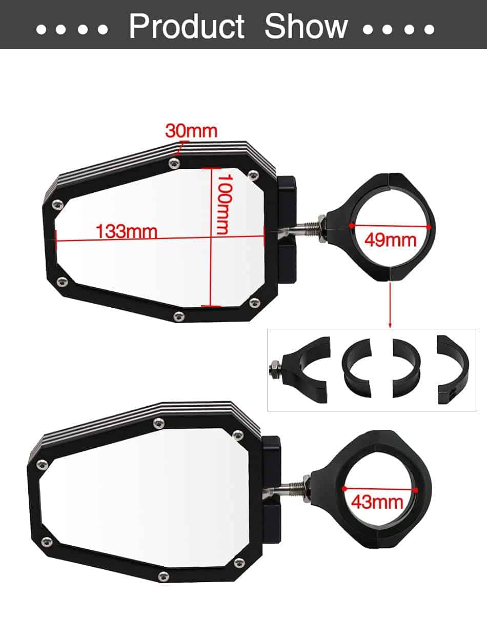 Espejo UTV DeYeShiKi 2023 1.75 pulgadas Espejo Lateral Todo - Imagen 5