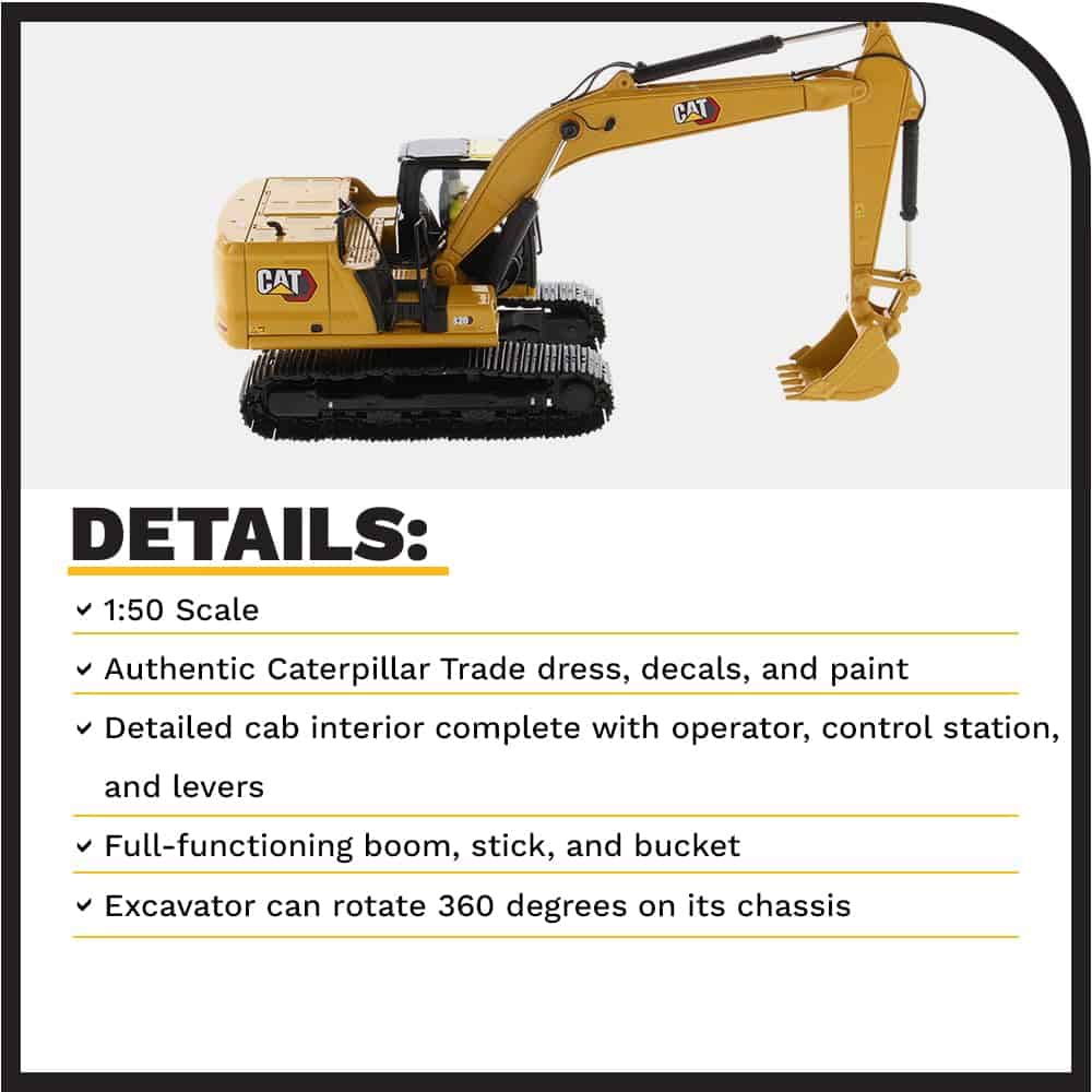 Diecast Masters 1:50 Excavadora Hidráulica Caterpillar 320 - Imagen 5