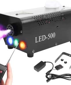 Máquina de Humo YaeCCC, 500W Máquina de Humo con Luces LED