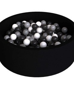 Wonder Space Deluxe Kids Round Ball Pit, -Negro