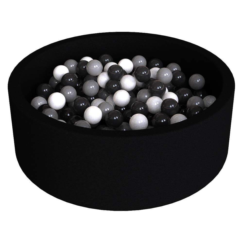 Wonder Space Deluxe Kids Round Ball Pit, -Negro