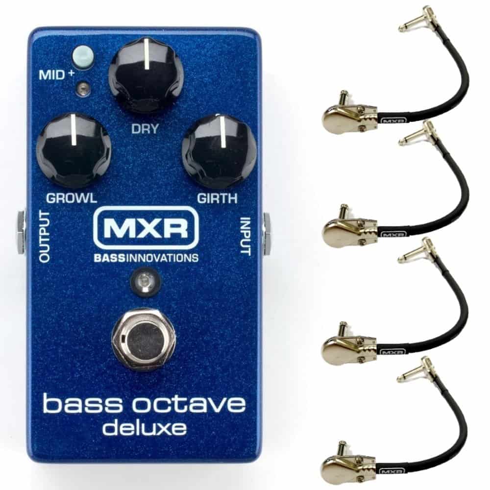 Pedal de Efectos MXR M288 Bass Octave Deluxe con 4 Cables