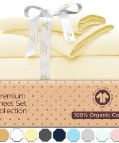 Juego de sábanas de algodón orgánico -Natural
