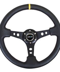 Volante reforzado NRG RST-006BK-Y + calcomanía de U.S.