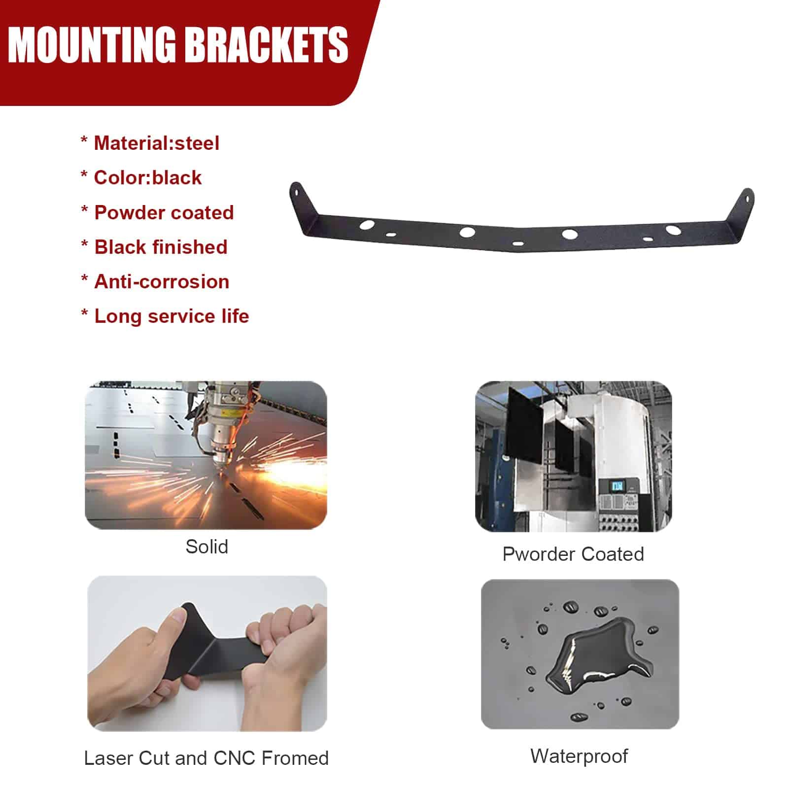 22 Pulgadas 150W Barra de Luz LED de Fila Recta con Kit de - Imagen 3